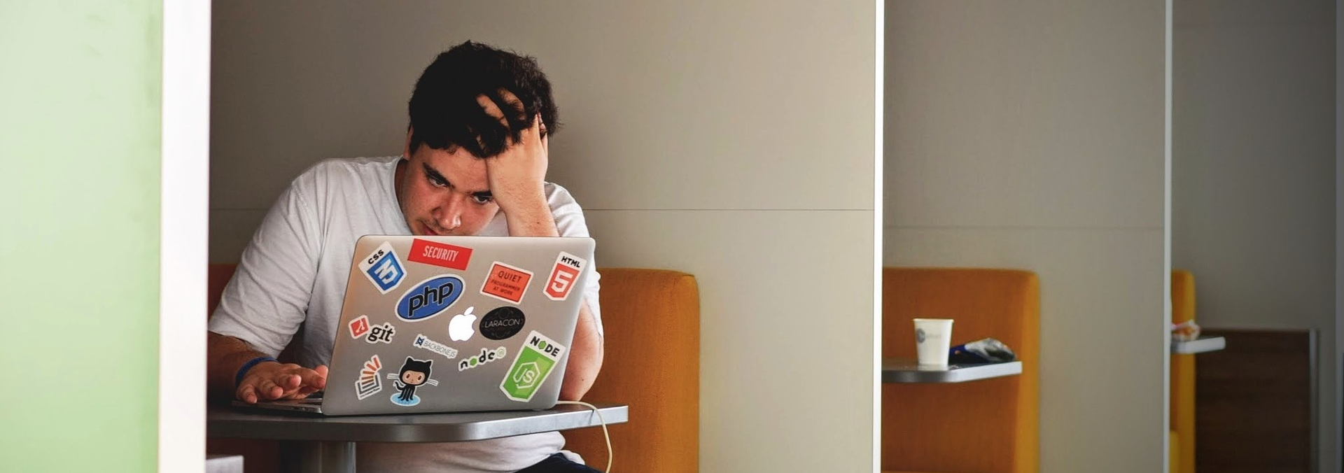 Man working on computer